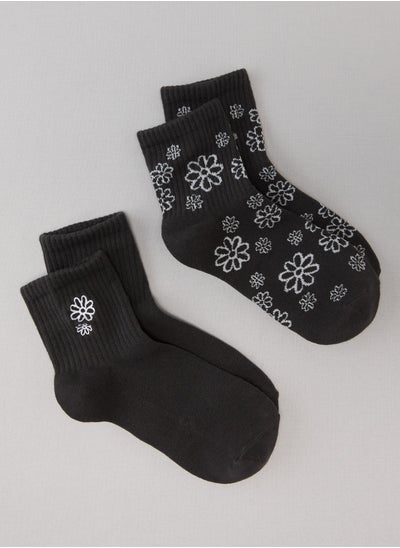 Buy AE Daisy Boyfriend Socks 2-Pack in Egypt