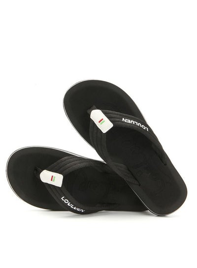 Buy 2023 Men's New Fashionable Outdoor Beach Flip-Flops Black in Saudi Arabia