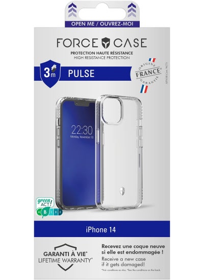 اشتري Force Case iPhone 14 PULSE Made in France Reinforced Case Lifetime Warranty Transparent في الامارات