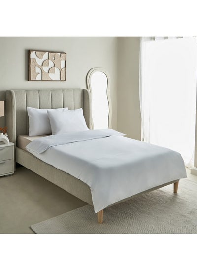 Buy Purely-percale 2-Piece 300TC Percale Single Duvet Quilt Cover Set 200 x 135 cm in Saudi Arabia