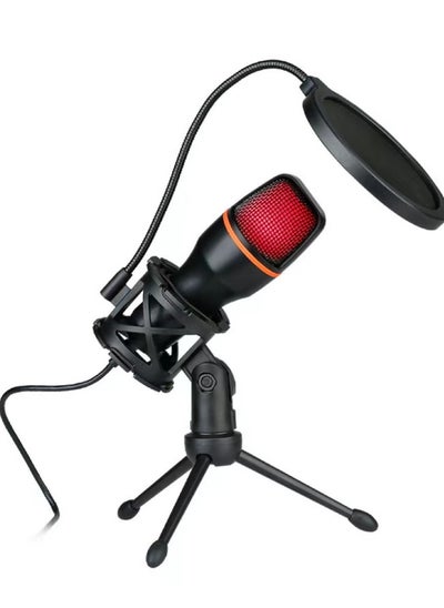 اشتري RGB condenser microphone USB computer recording live k song noise reduction game voice video conference microphone في السعودية