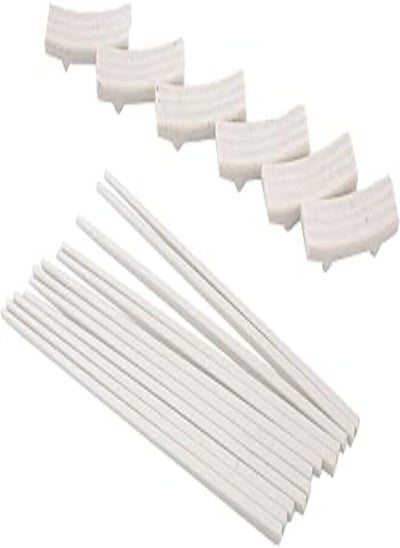 Buy Moments Chop Sticks with Stand 6-Pieces Set, Light Stone in Egypt