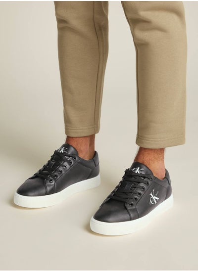 Buy Men's Leather Trainers -  recycled and bio-based blend leather upper , Black in UAE