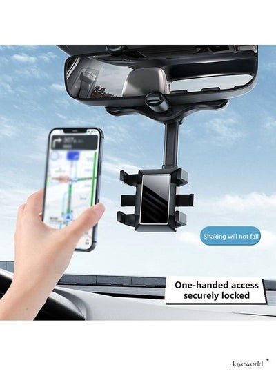 Buy Multifunctional 360° Rearview Mirror Phone Mount for Car in Saudi Arabia