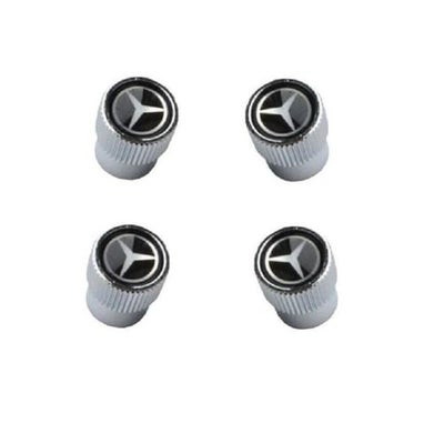 Mercedes Benz Genuine Q-6-40-8126 - Valve STEM CAPS, Black with Silver ...