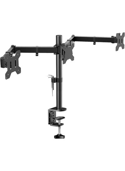 Triple Computer Monitor Stand – Heavy-Duty Articulating 3-Screen Arm ...