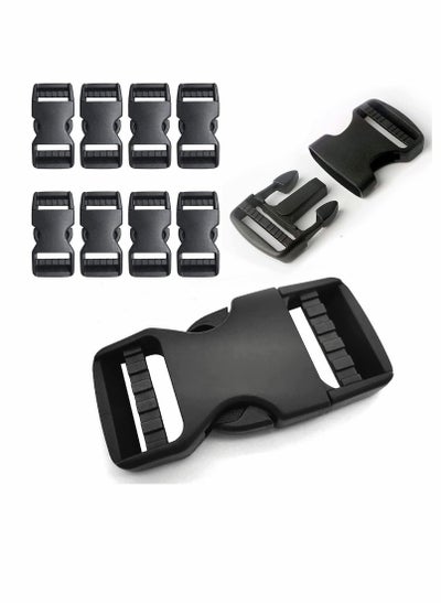 اشتري Side Release Buckle, 10 Pcs Plastic Replacement Buckles for 1 inch Webbing Backpack Strap في الامارات