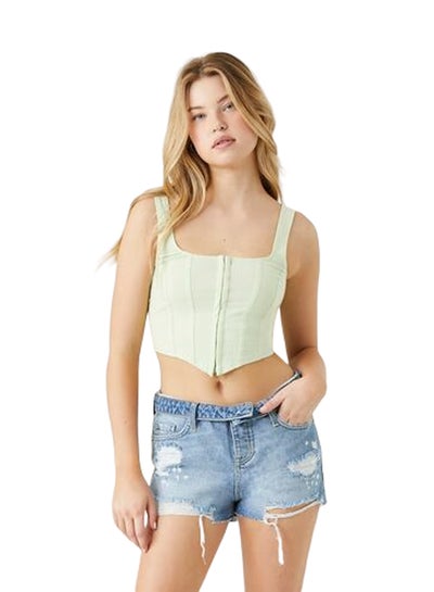 Buy Recycled Cotton Retro High-Rise Denim Shorts in Egypt