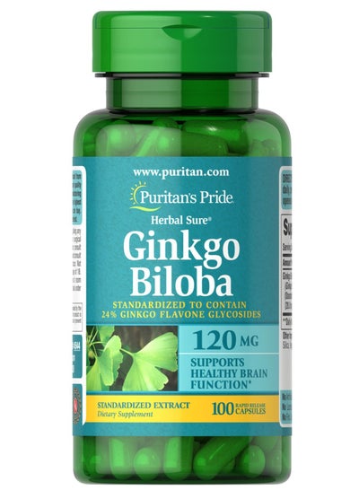 اشتري Ginkgo Biloba Standardized Extract 120 mg 100 Capsules في السعودية