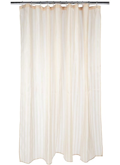 Buy Home Pro Polyester Shower Curtain 180x180 cm Size Beige in UAE