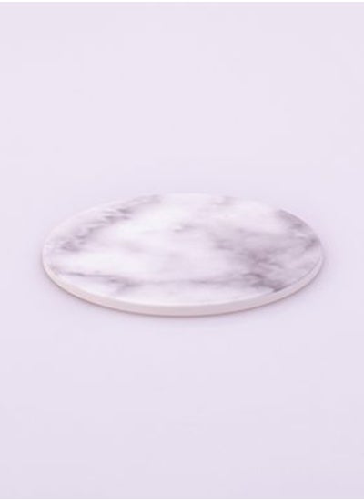 Buy Bright Designs Melamine Coaster 
Set of 10 (D 10cm) White Marble in Egypt