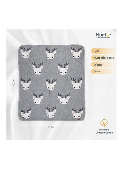 Buy Nurtur Soft Baby Blankets for Boys & Girls  Blankets Unisex for Baby 100% Combed Cotton  Soft Lightweight Fleece for Bed Crib Stroller & Car Seat Official Nurtur Product in UAE