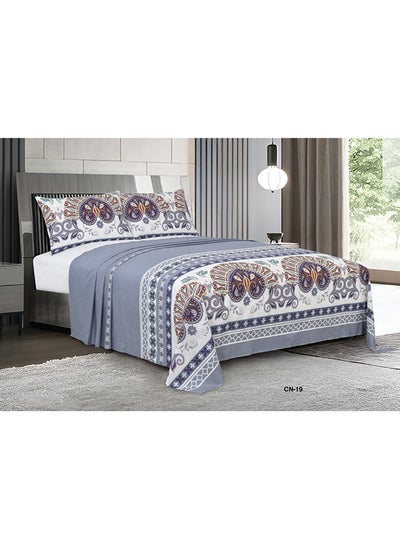 Buy Cannon Printed Bed Sheet King 3Pc 180Tc in UAE