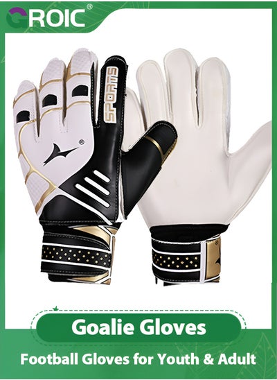 Buy Goalie Gloves for Youth & Adult, Goalkeeper Gloves Kids with Finger Support, Soccer Gloves for Men and Women, Junior Keeper Football Gloves for Training and Match in UAE