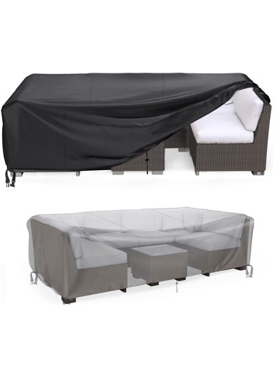 Buy Patio Furniture Covers, Outdoor Furniture Cover Waterproof, Wind Dust Proof Anti-UV Outdoor Sofa Set Cover, Durable Protective Coffee Table Cover Rectangular 98" L 78" W 30" H in Saudi Arabia