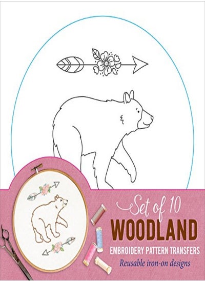 Buy Embroidery Transfers Woodland by Inc Peter Pauper Press Paperback in UAE