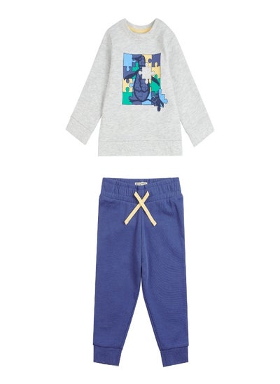 اشتري Penguin Boys Toddler Puzzle Crewneck Sweatshirt and Joggers في السعودية