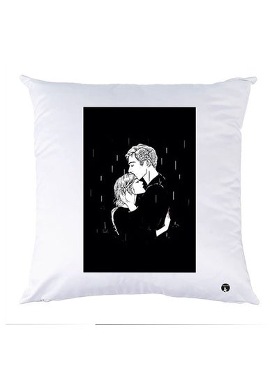 Buy Printed Pillow Polyester White 30x30cm in Egypt