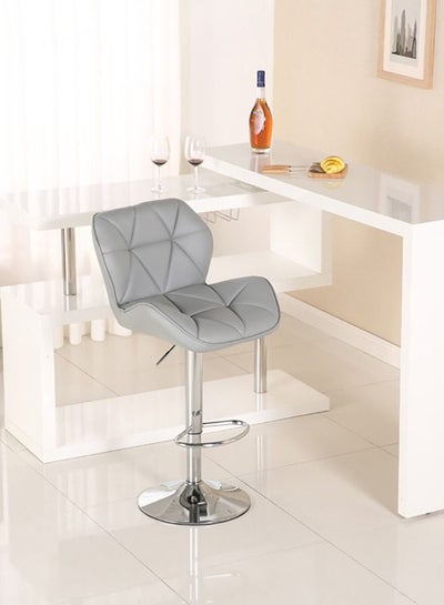 Buy Maple Home PU Bar Stool Adjustable Height Swivel Hydraulic Bar PU Armchair  With Backrest 360° Upholstered Seat Assembled Home Office in UAE