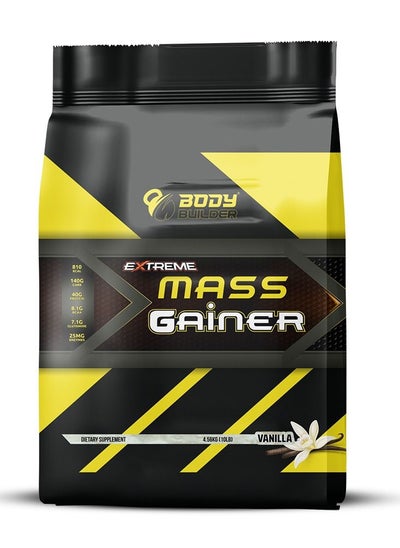 Buy Extreme Mass Gainer - Vanilla Flavor, 10 LB - BCAAs, Glutamine, Digestive Enzymes,Muscle Growth, Weight Gain, Non-GMO in Saudi Arabia