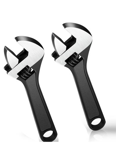 Buy Adjustable Hand Wrench Black 4.2 Inch Spanner Wrench Size Adjustable Spanner Hand Knurl Tool Adjustable Wrench Wide Wrench Repair Hand Tool (2 Pieces) in UAE