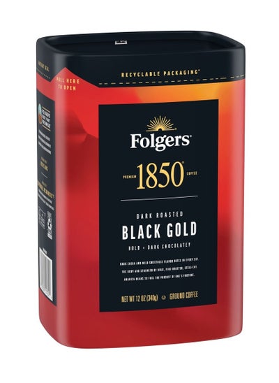 Buy 1850 Black Gold Dark Roast Ground Coffee 340g in UAE