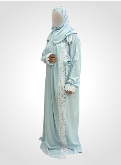 Buy A Very Soft And Comfortable Lace Prayer Dress Consisting Of One Piece That Covers The Whole Body With A Uniform And  Wide Size Suitable For All Bodies in Saudi Arabia