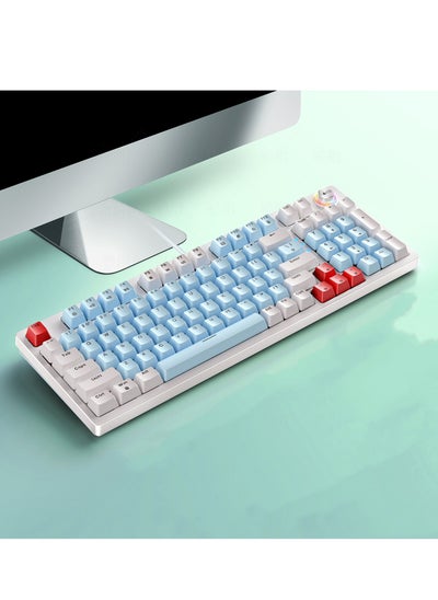 Buy New K700 luminous mechanical keyboard gaming keyboard multi-function knob 96-key wired color matching computer keyboard in Saudi Arabia