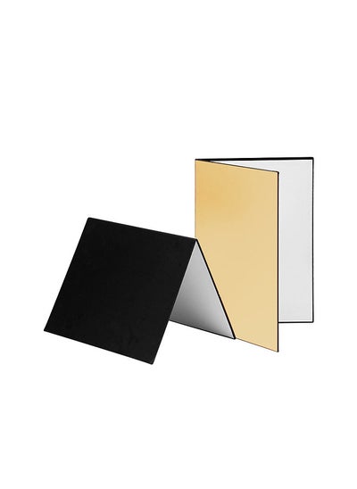 اشتري 3-in-1 Photography Cardboard Paperboard Folding Photography Reflector Diffuser Board (Black + White + Golden) for Still Life Product Food Photo Shooting,  A3 Size في الامارات