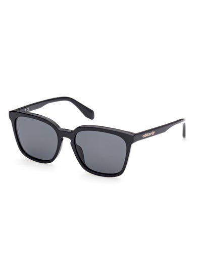 Buy Unisex UV Protection Rectangular Shape Acetate Sunglasses OR006101A55 - Lens Size: 55 Mm - Shiny Black in UAE