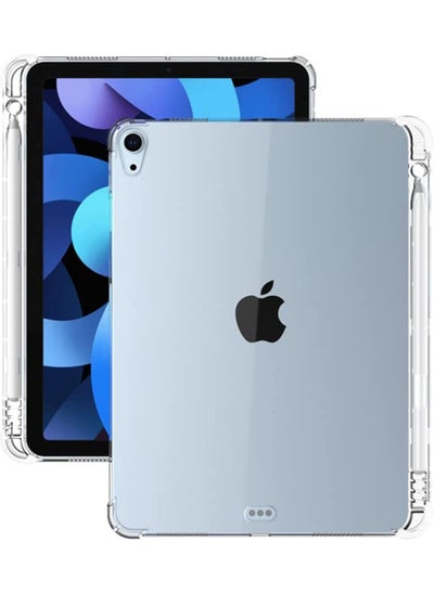 Buy Case for iPad Air 11-Inch M2 (2024), iPad Air 5/4 (2022/2020 5th/4th Generation 10.9-Inch) with Pencil Holder Clear Case TPU Soft Anti –Fall Anti -Collision in Saudi Arabia