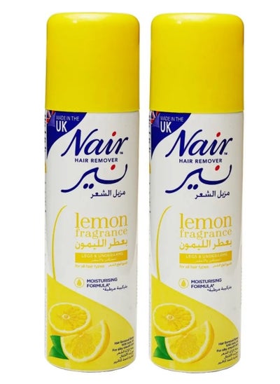 Buy Pack Of 2 Hair Remover Spray Lemon Fragrance 2 X 200ml in UAE