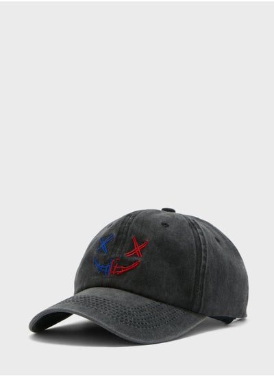 Buy Quirky Smiley Curve Peak Cap in UAE