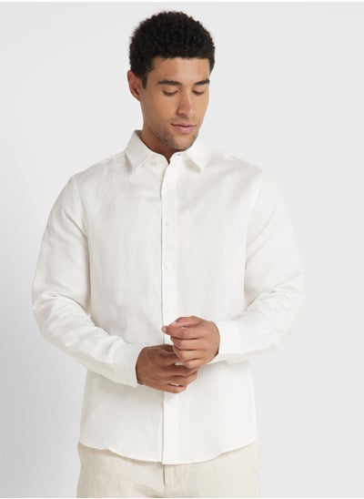 اشتري Long Sleeve Linen Shirt في السعودية