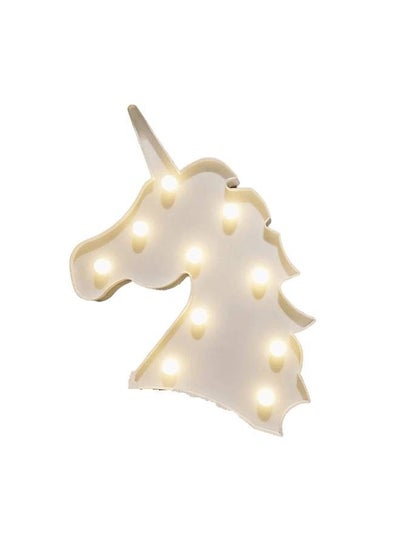 Buy LED Unicorn White Horse Decoration Bedside Lamp in UAE