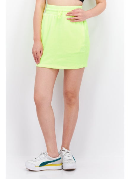 Buy Women Sportswear Fit Drawstring Outdoor Skirt, Neon Yellow in UAE