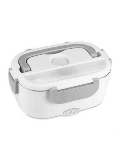 Buy Stainless Steel Electric Lunch Box Water-free Office Office Office Staff Heat Preservation Heating Car Electric Lunch Box with Plug-in Electric Lunch Box Grey in UAE