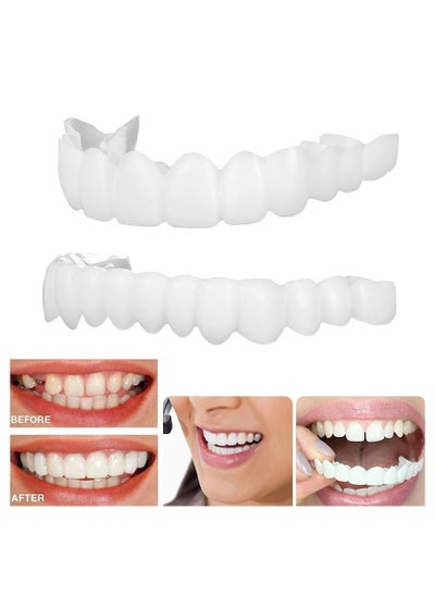 اشتري Teeth Veneers Anti-true Braces Snap On Smile Teeth Whitening Denture Teeth Comfortable Veneer Cover Teeth في السعودية