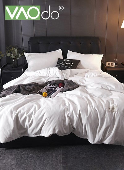 Buy 6PCS Queen Size Comforter Sets  Brushed Material Breathable Bedding Sets  Soft Machine  Washable All-season Duvet Sets  White in Saudi Arabia