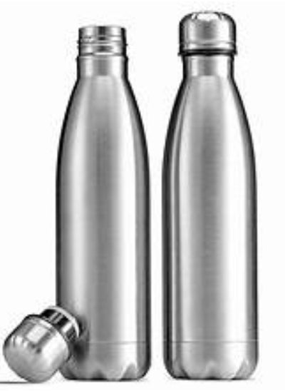 Buy 350ml Stainless Steel Water Bottle Double Walled Sports Water Bottle Vacuum Insulated Cola Shape Travel Thermal Flask Bpa Free, Silver SUS304 in UAE