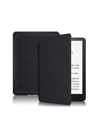 Buy Case Compatible for Kindle 11th 6 Inch 2022 - PU Leather Smart Cover with Auto Wake/Sleep .(NOT Fits Kindle Paperwhite or Kindle Oasis) (Black) in Egypt