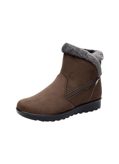 Buy Women's New Warm Snow Boots Cotton Brown in UAE