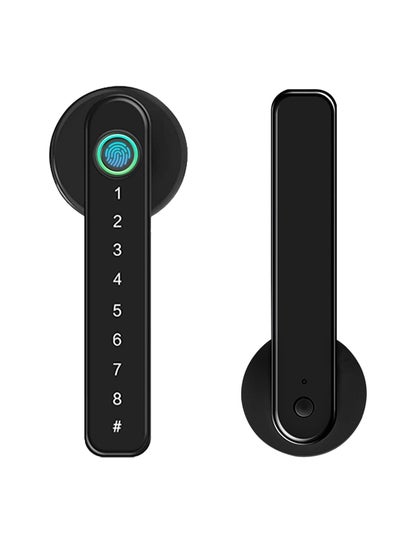 اشتري Fingerprint Door Lock keyless Entry Door Lock with USB Charging and keypad biometric Door Lock Smart Door Handle Lock Suitable for bedrooms Offices and Other Private Spaces(Black) في الامارات