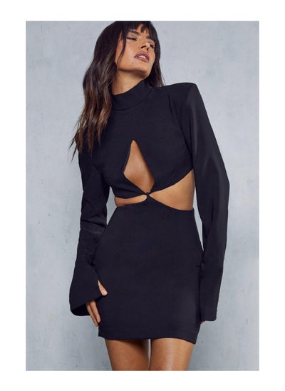 اشتري Premium Cut Out High Neck Bodycon Dress في الامارات