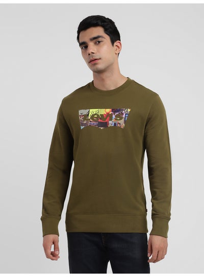 Buy Men's Graphic Printed Crew Neck Regular Fit Sweatshirt in Egypt