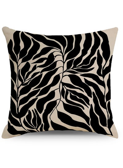 Buy Nordic abstract pattern linen material pillowcase pillow cover 45*45cm in Saudi Arabia