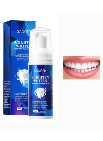 اشتري SADOER Custom Natural Herbal Remove Tea Stains Professional Teeth Wash Whitening Oral Care Dental Mousse في السعودية