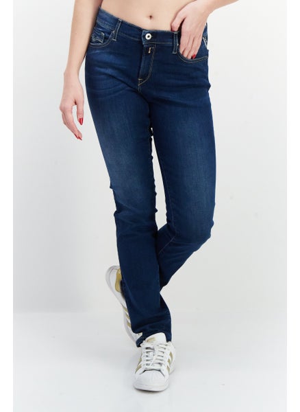 Buy Women Slim Fit Wash Stretchable Denim, Dark Indigo in Saudi Arabia