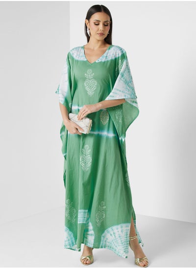 Buy Embroidered Cape Sleeve Kaftan in UAE