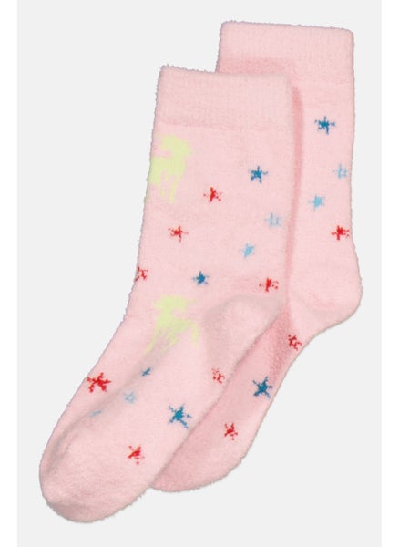 Buy Kids Girl One Pair Allover Print Socks, Assorted in UAE